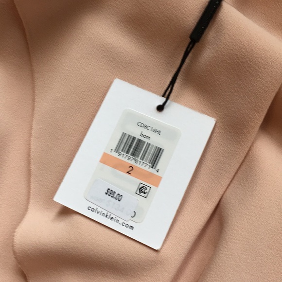 Calvin Klein blush pink dress with gold zipper - Picture 3 of 4